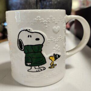 Peanuts SNOOPY Woodstock Sweater Snowflake Coffee Mug by Zrike ZB Brand NEW